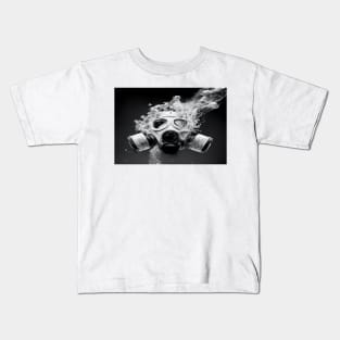 Cyberpunk Gasmask Artwork / Gasmask Splashing In Water Kids T-Shirt